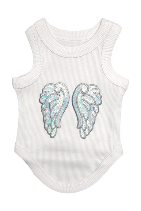 Angel Wing Ribbed Tank Top Shirt for Dogs